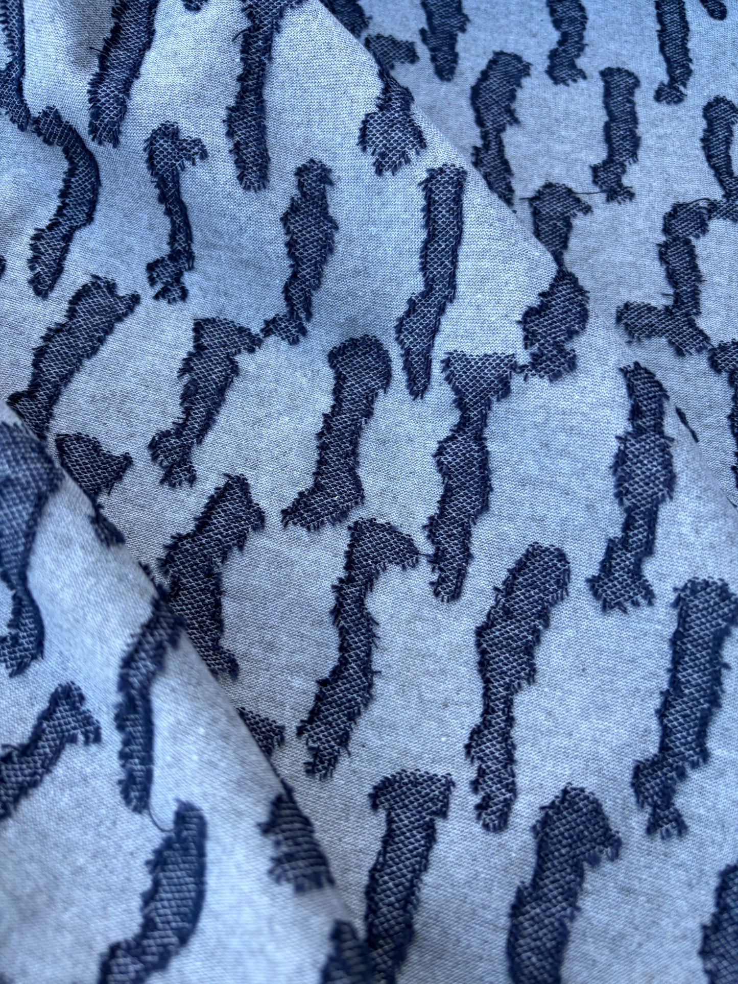 DANTE 001 jersey jacquard grey/jeans stripes