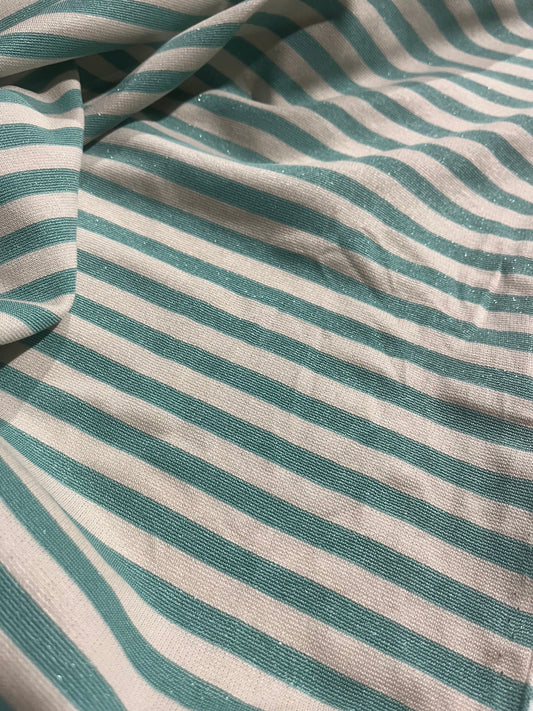 Yvette 010 heavy viscose jersey shiny stripes