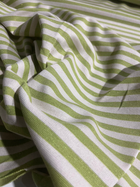 Yvette 011 heavy viscose jersey shiny stripes