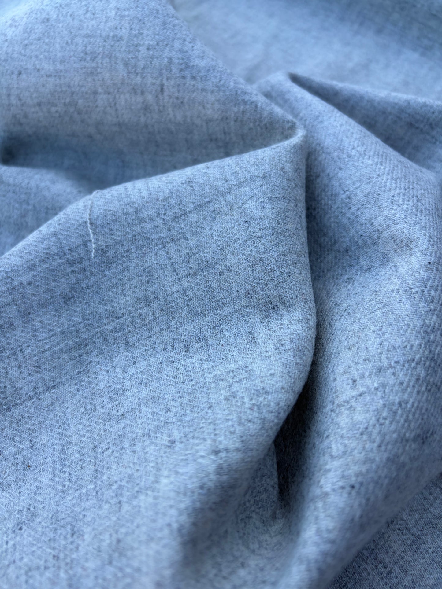 CHARLY 016 grey mélange wool flannel