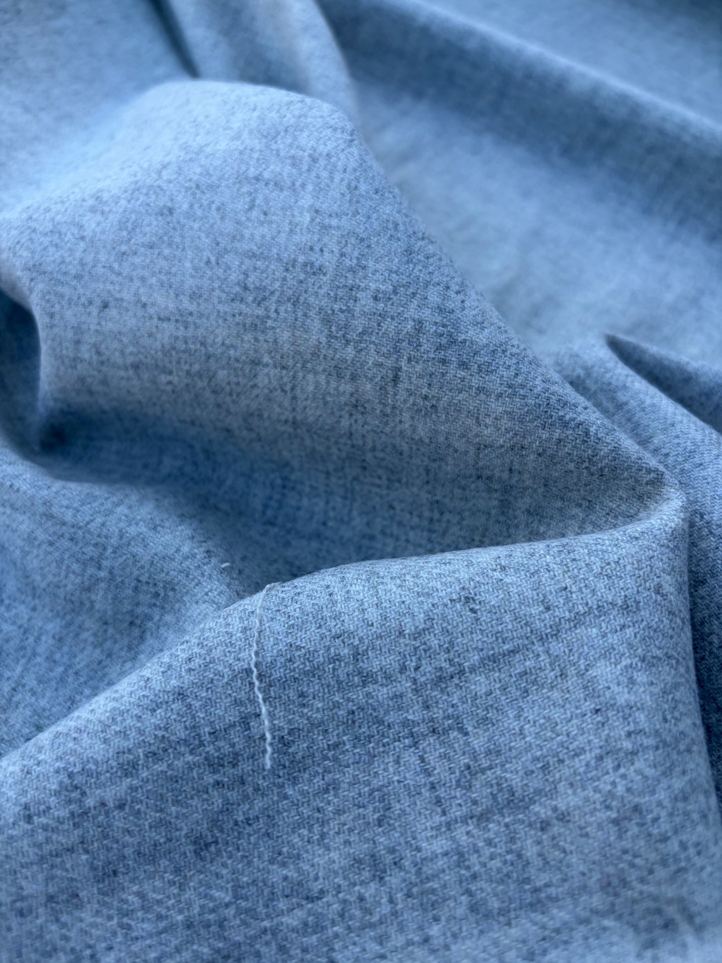 CHARLY 016 grey mélange wool flannel