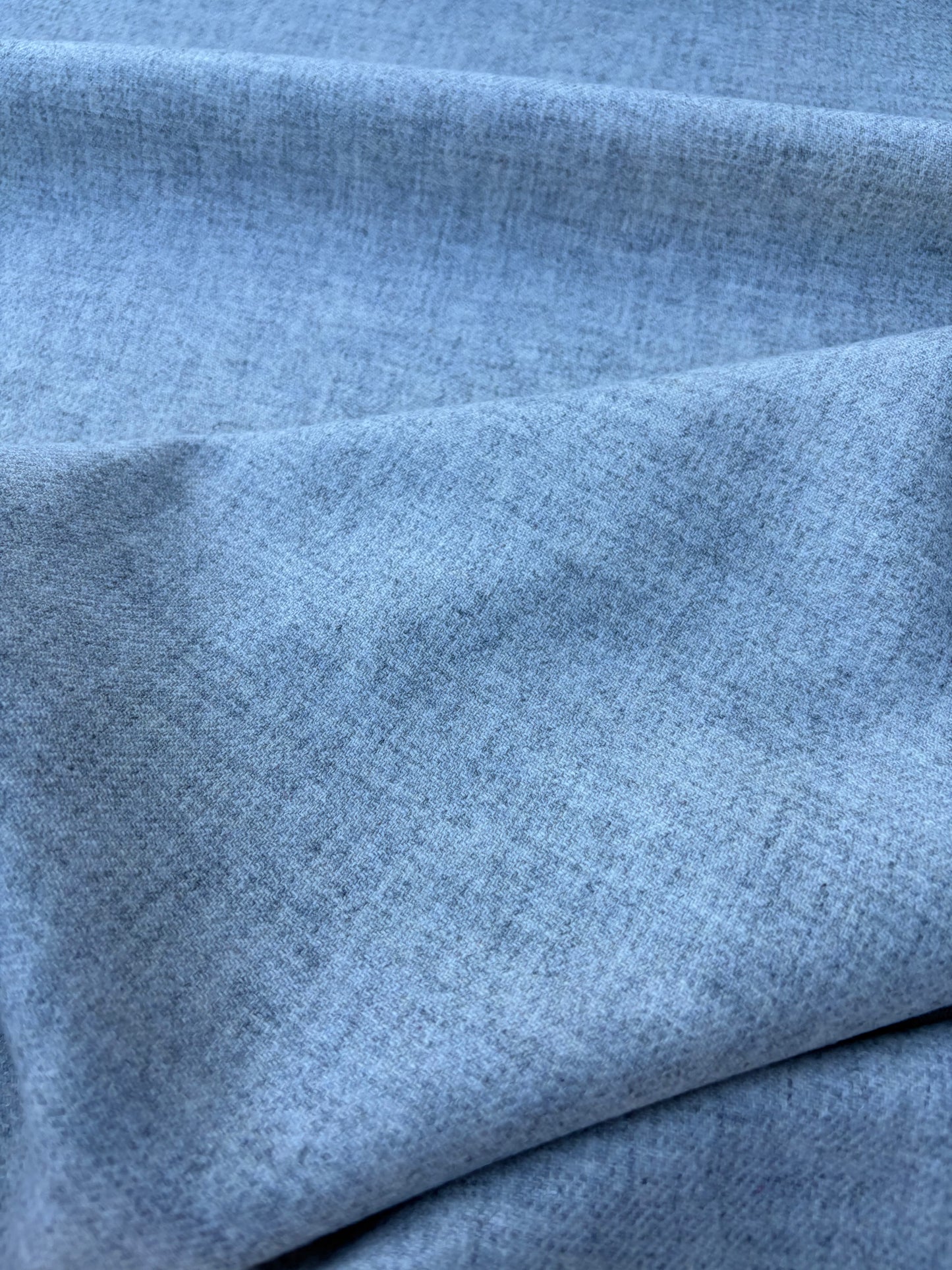 CHARLY 016 grey mélange wool flannel