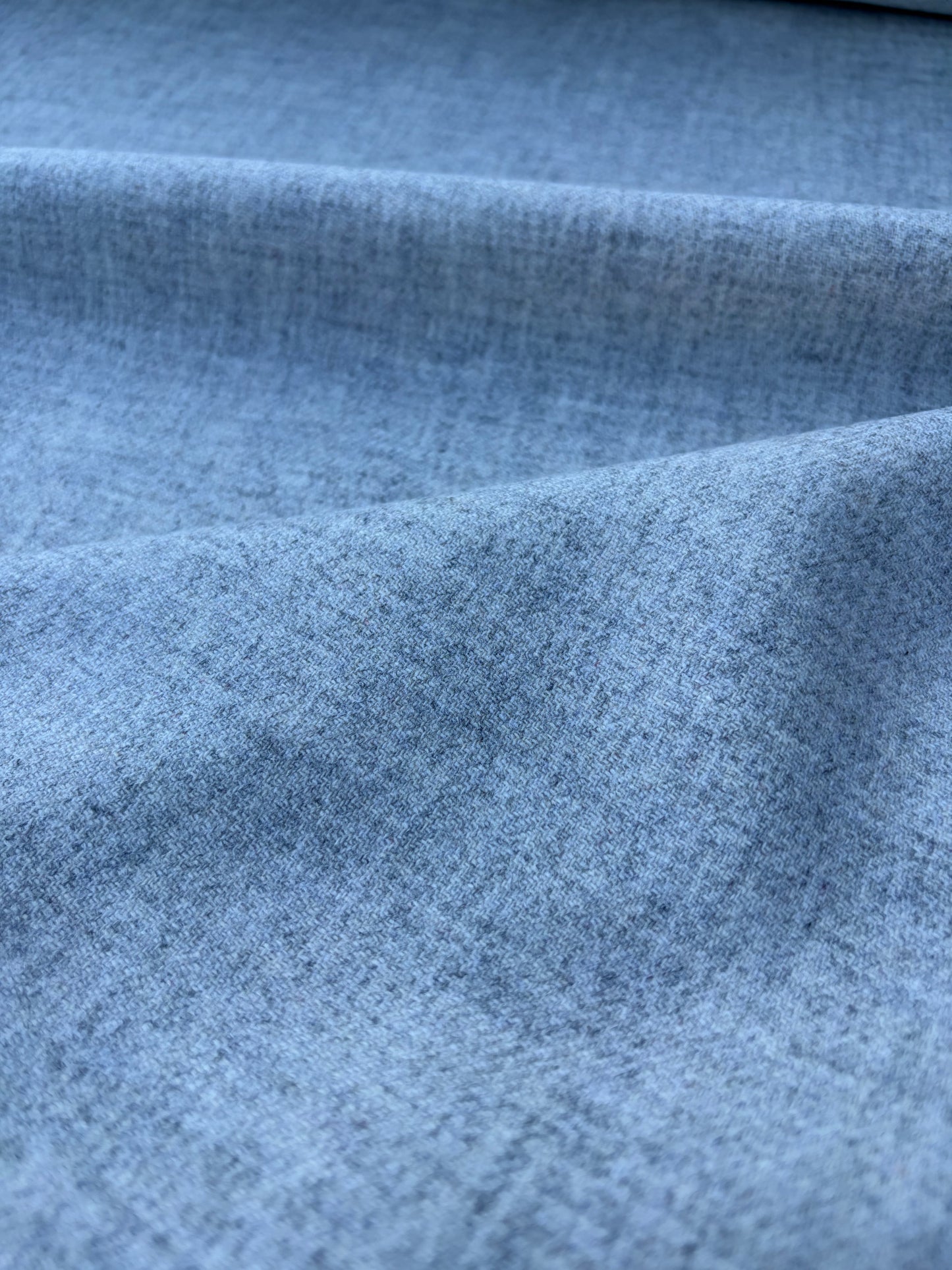 CHARLY 016 grey mélange wool flannel