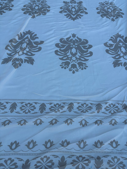 CHARLY 018 double border viscose print