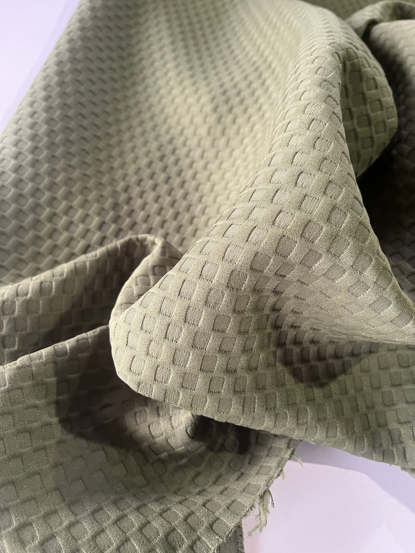GLADYS 024 woven waffle fabric khaky