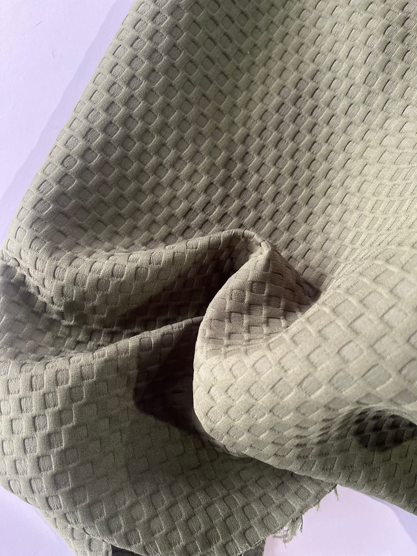 GLADYS 024 woven waffle fabric khaky