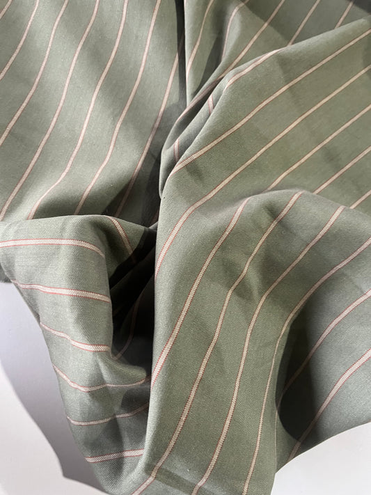 GLADYS 025 linen stretch stripes khaky