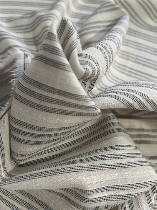 DAMIANO 029 woven stripes cotton/linen