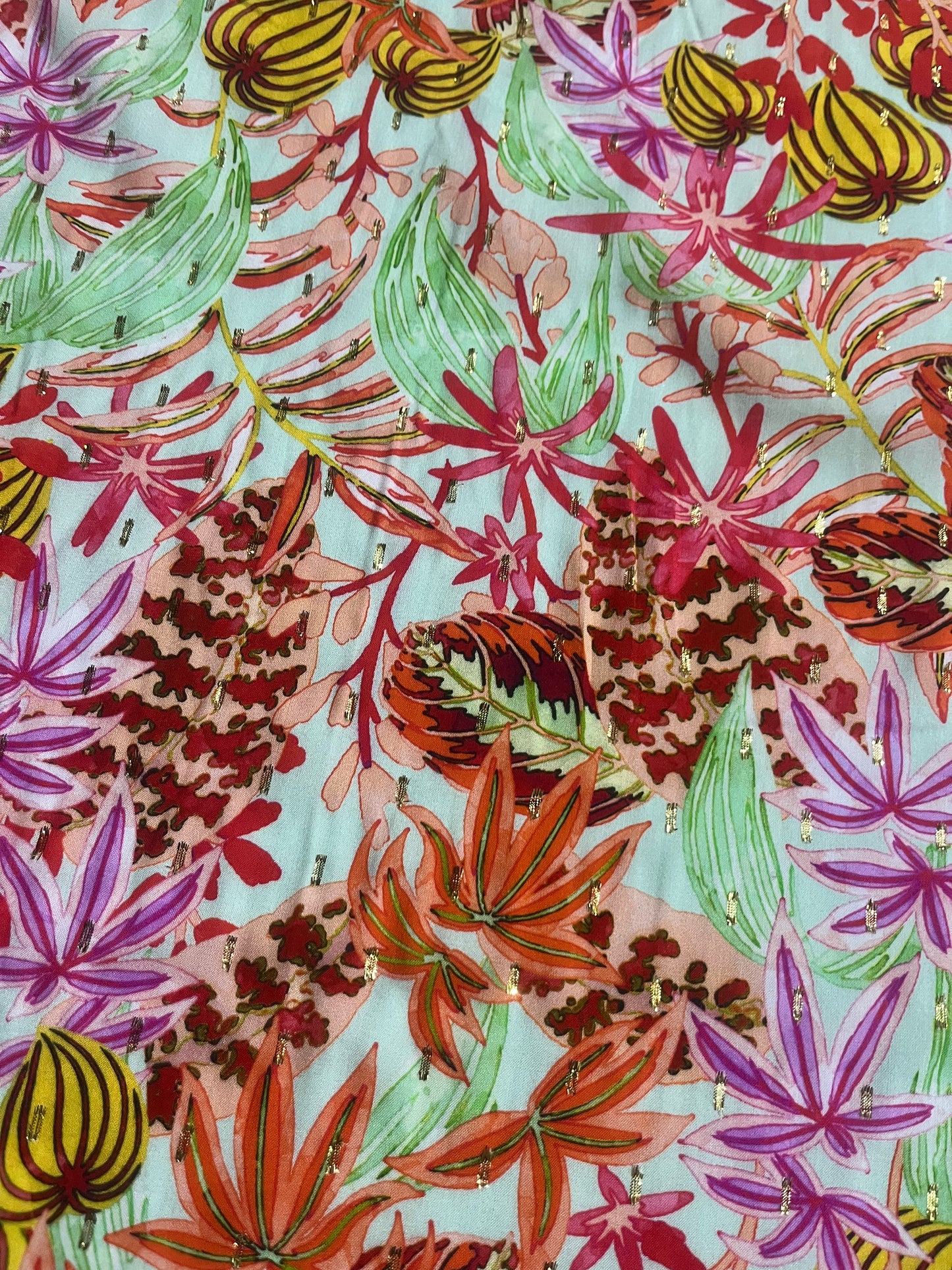 YVETTE 021 viscose lurex flower print