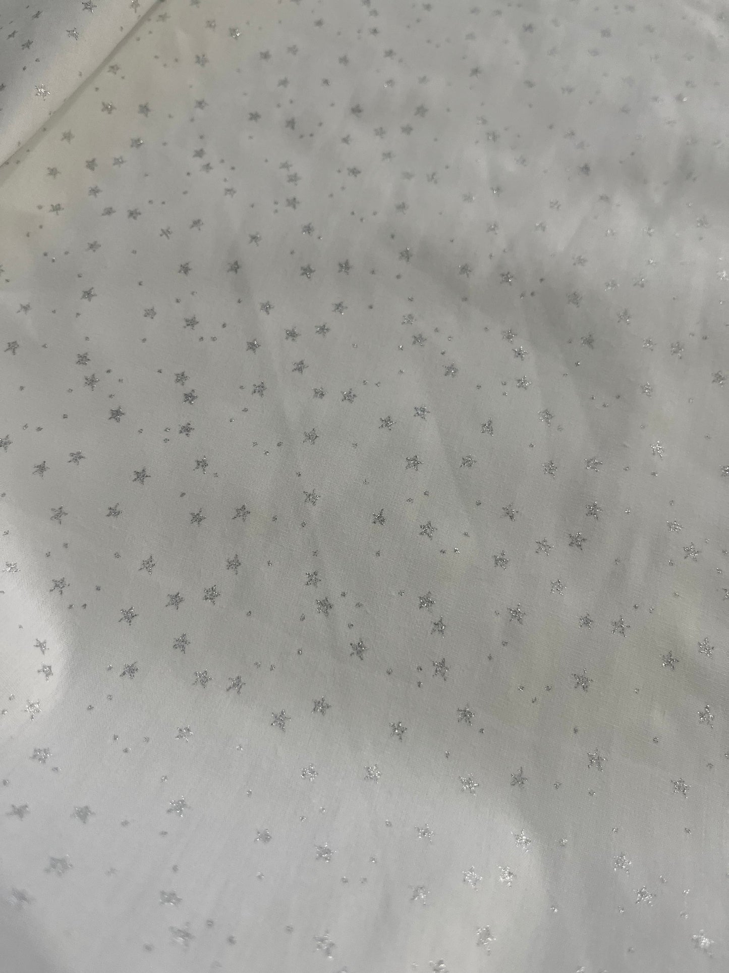 DAMIANO 031 white poplin with silver stars
