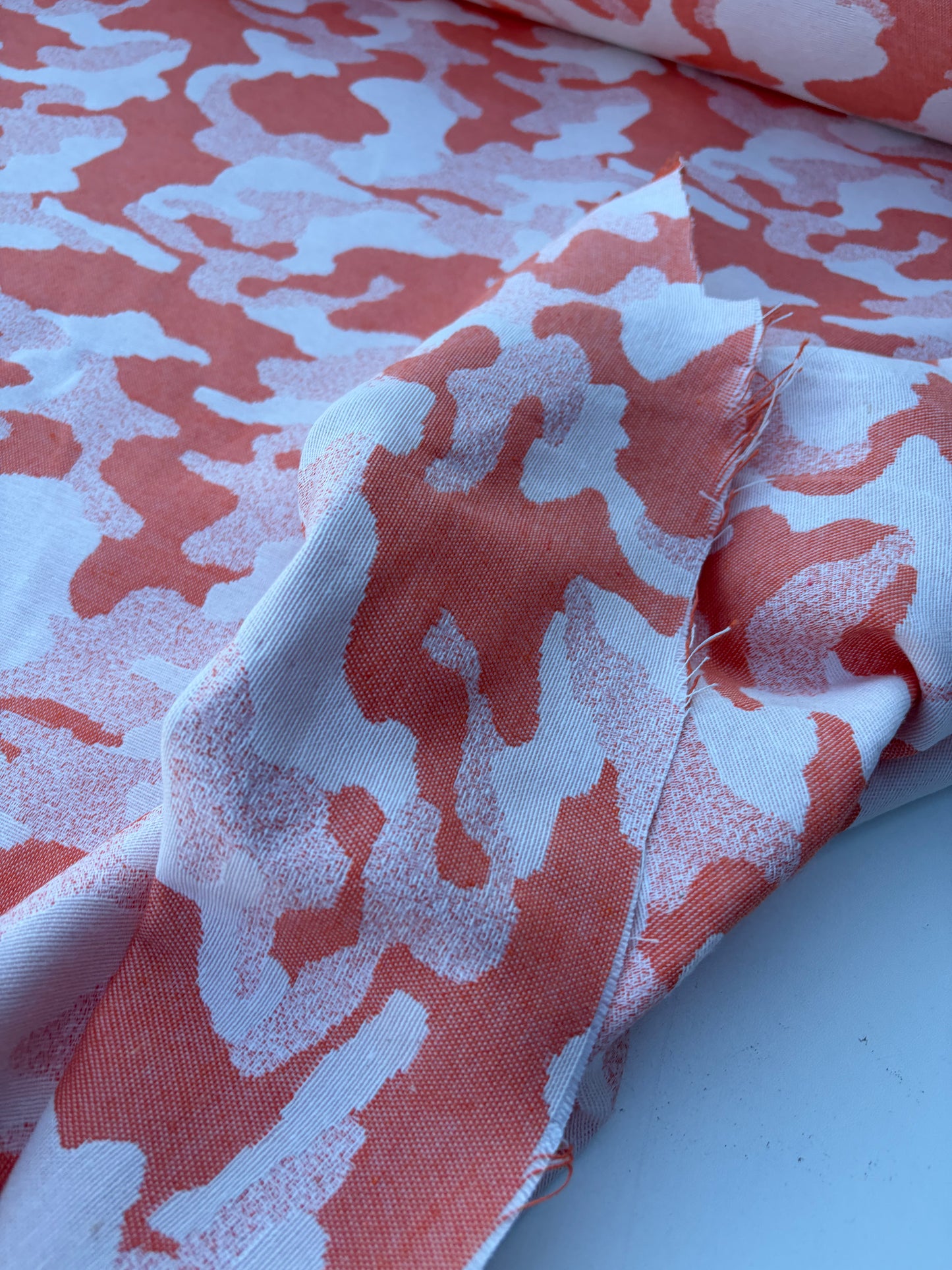 CHARLY 025 cotton jacquard camouflage orange