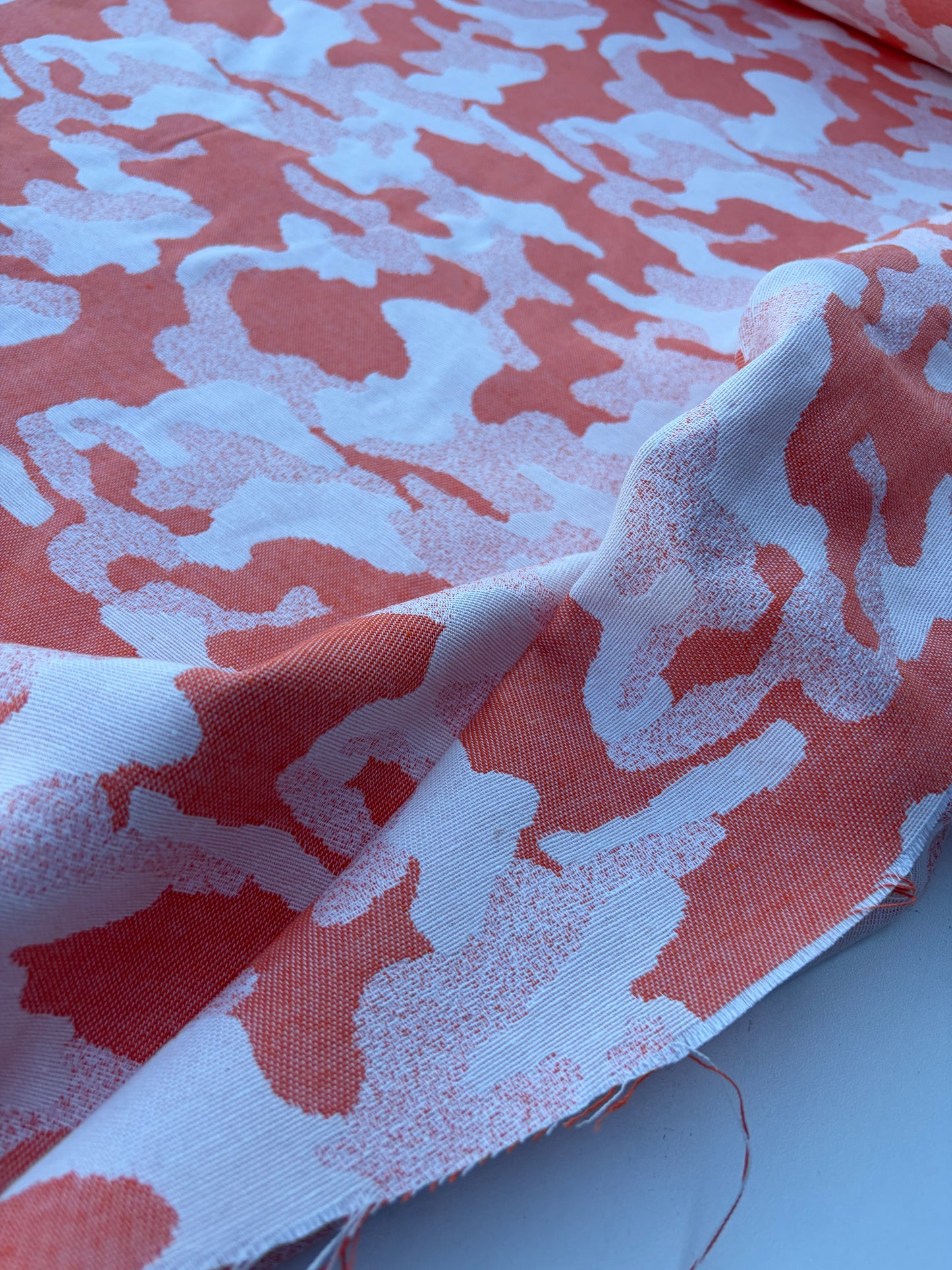 CHARLY 025 cotton jacquard camouflage orange