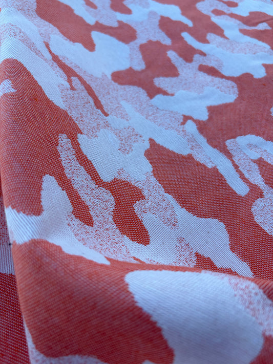 CHARLY 025 cotton jacquard camouflage orange