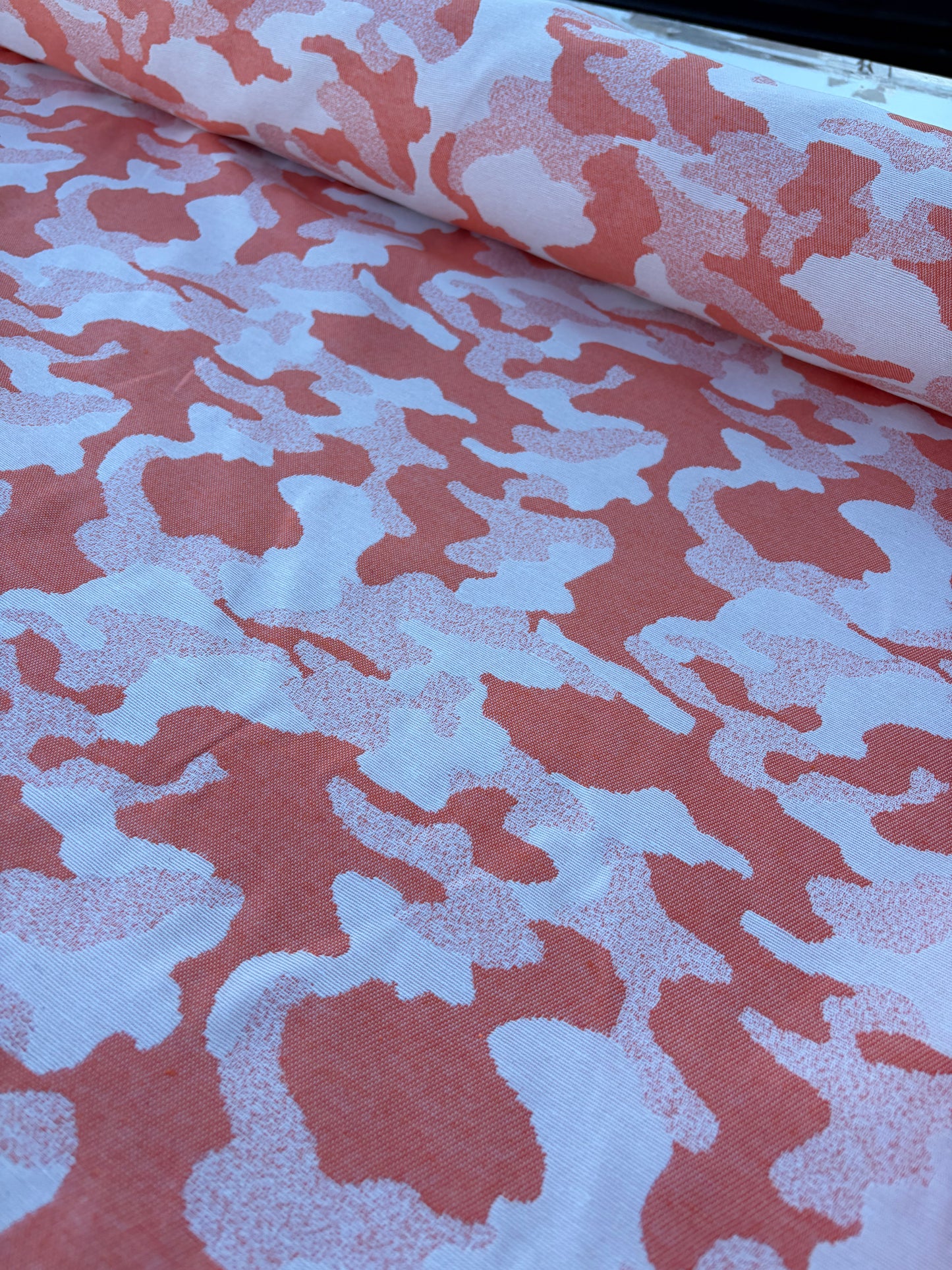 CHARLY 025 cotton jacquard camouflage orange