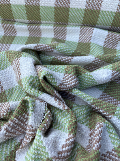 PC DANTE 016 cotton tweed Chanel style multicolore checks lime
