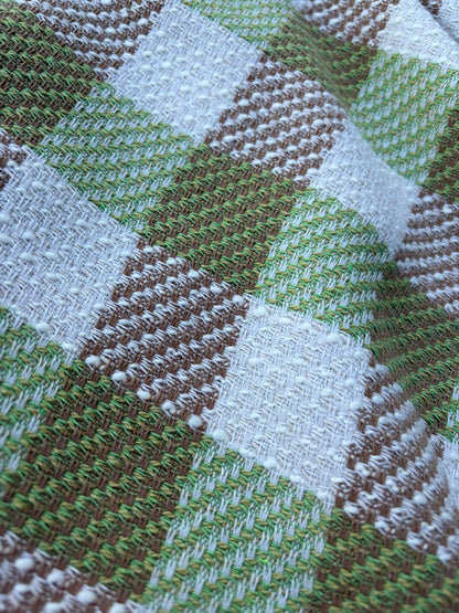 PC DANTE 016 cotton tweed Chanel style multicolore checks lime