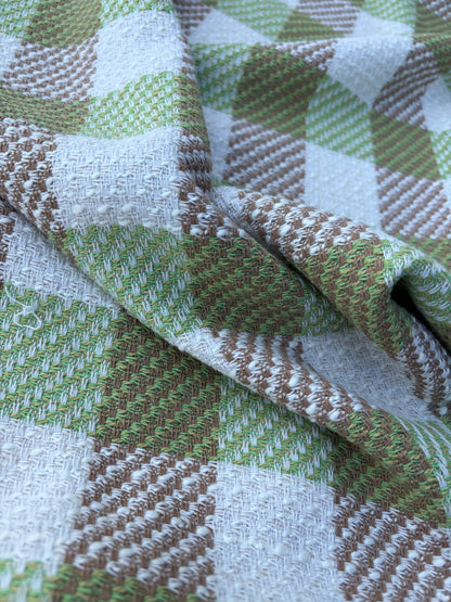 PC DANTE 016 cotton tweed Chanel style multicolore checks lime