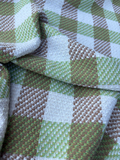PC DANTE 016 cotton tweed Chanel style multicolore checks lime