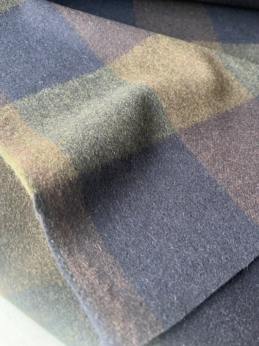 FENIX 001 heavy wool check coat fabric
