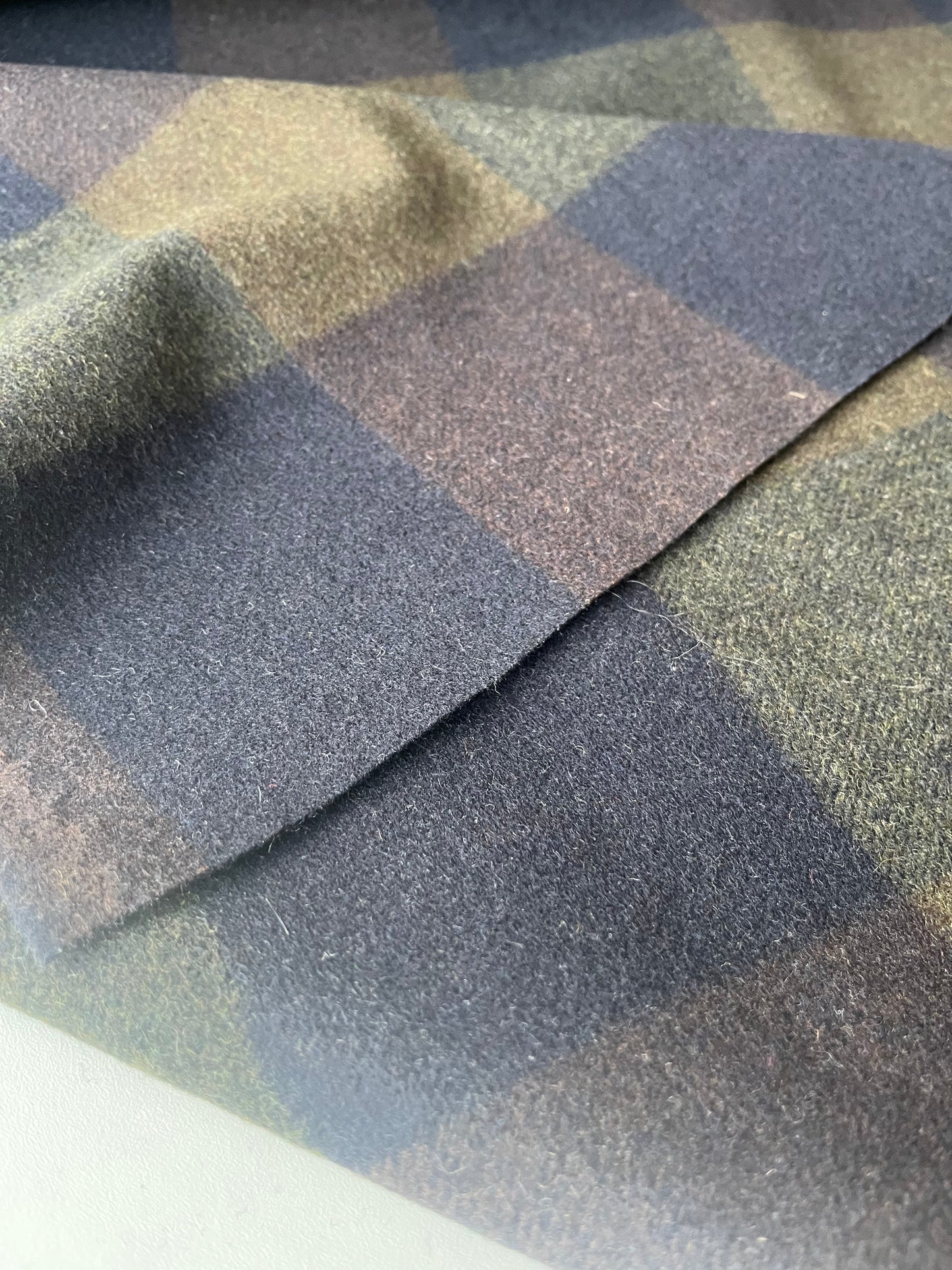 FENIX 001 heavy wool check coat fabric
