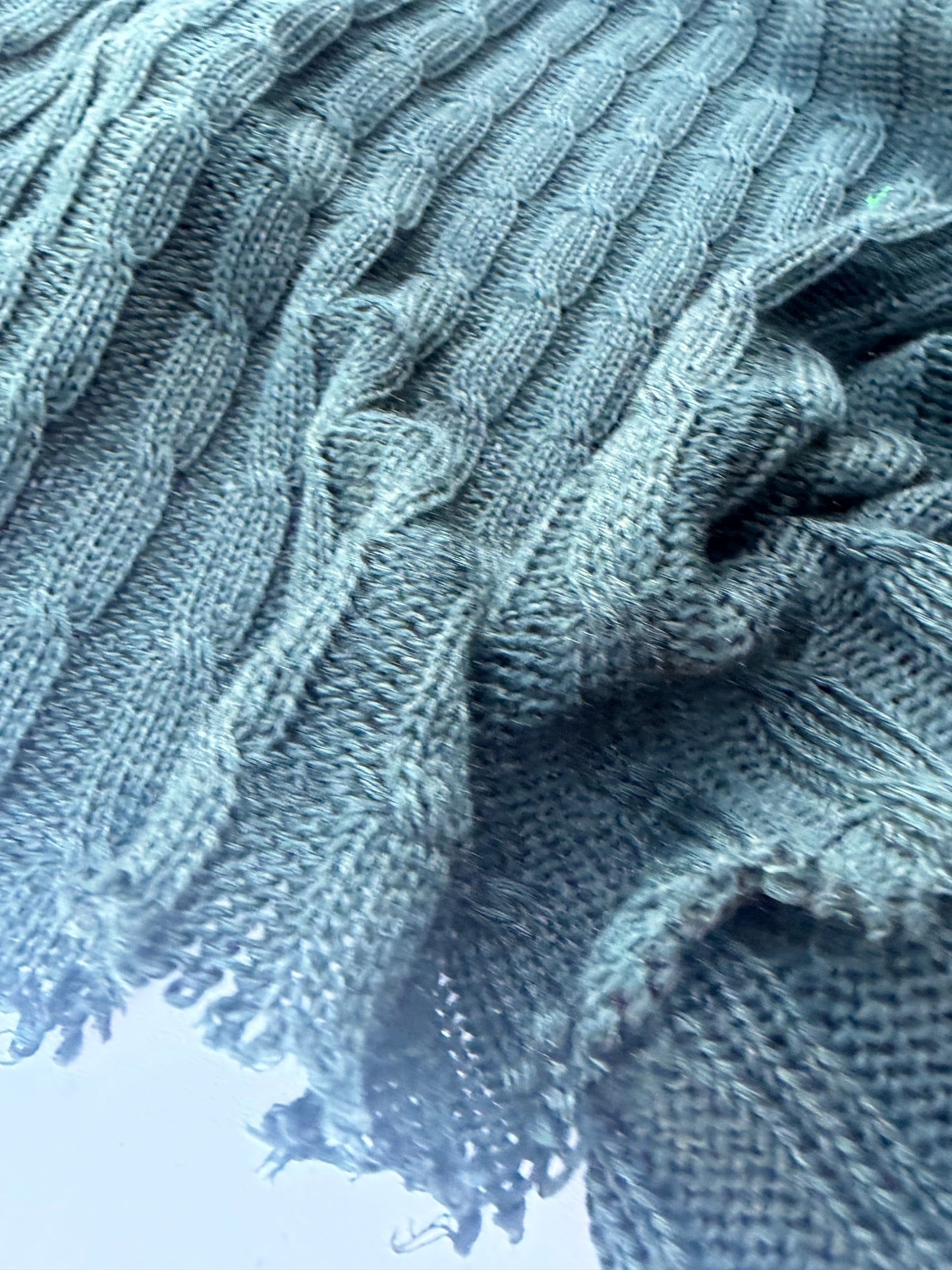 CHARLY 028 dark green knitted cable cotton/wool