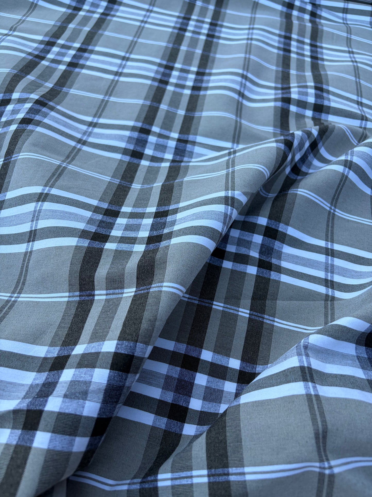 CHARLY 030 khaky/olive checkered cotton stretch