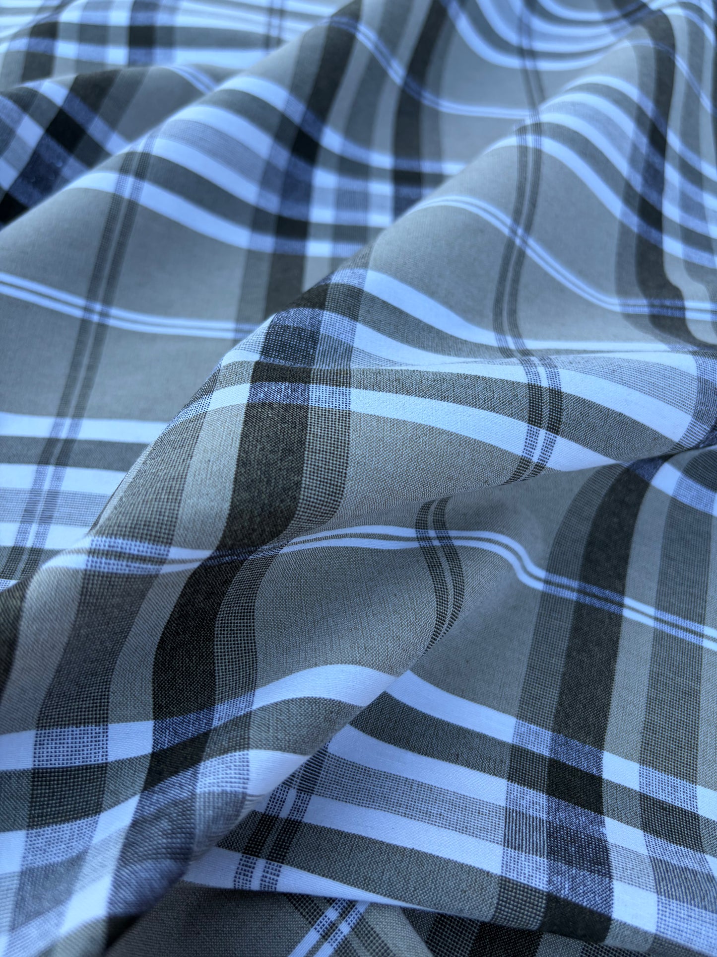 CHARLY 030 khaky/olive checkered cotton stretch
