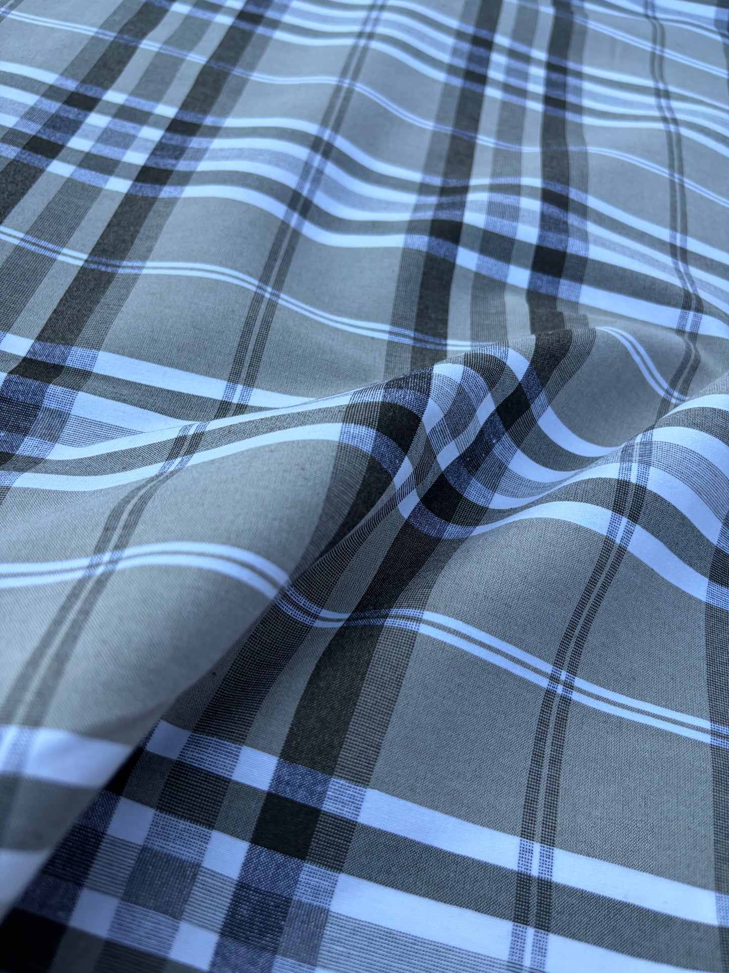 CHARLY 030 khaky/olive checkered cotton stretch