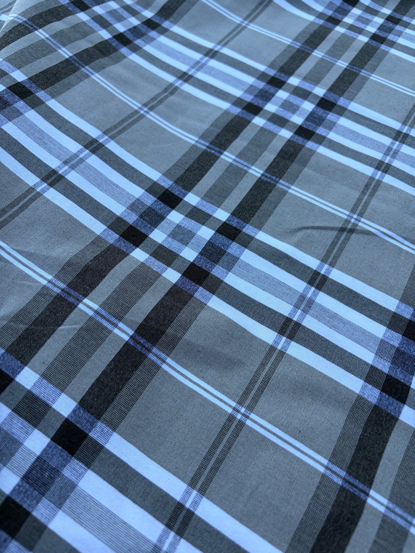 CHARLY 030 khaky/olive checkered cotton stretch