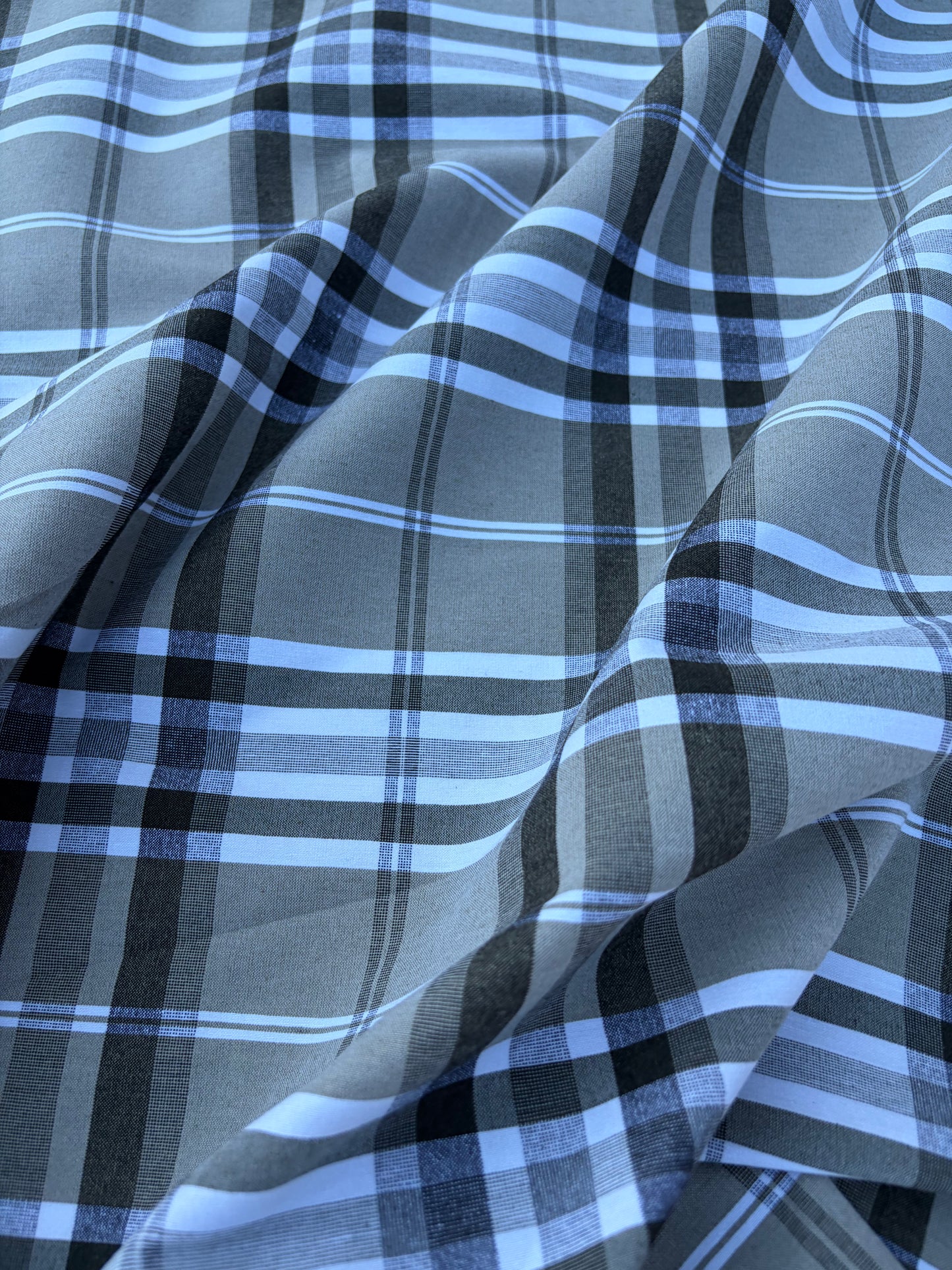 CHARLY 030 khaky/olive checkered cotton stretch