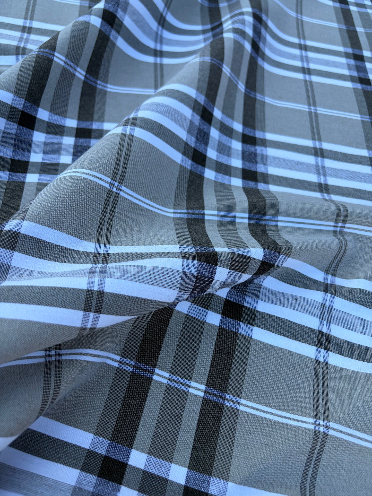 CHARLY 030 khaky/olive checkered cotton stretch