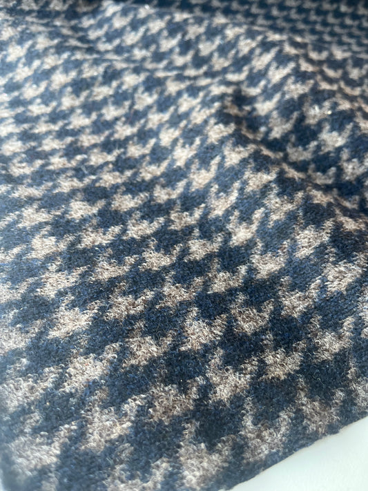 FENIX 008 double face wool/scuba navy/taupe pied de coq