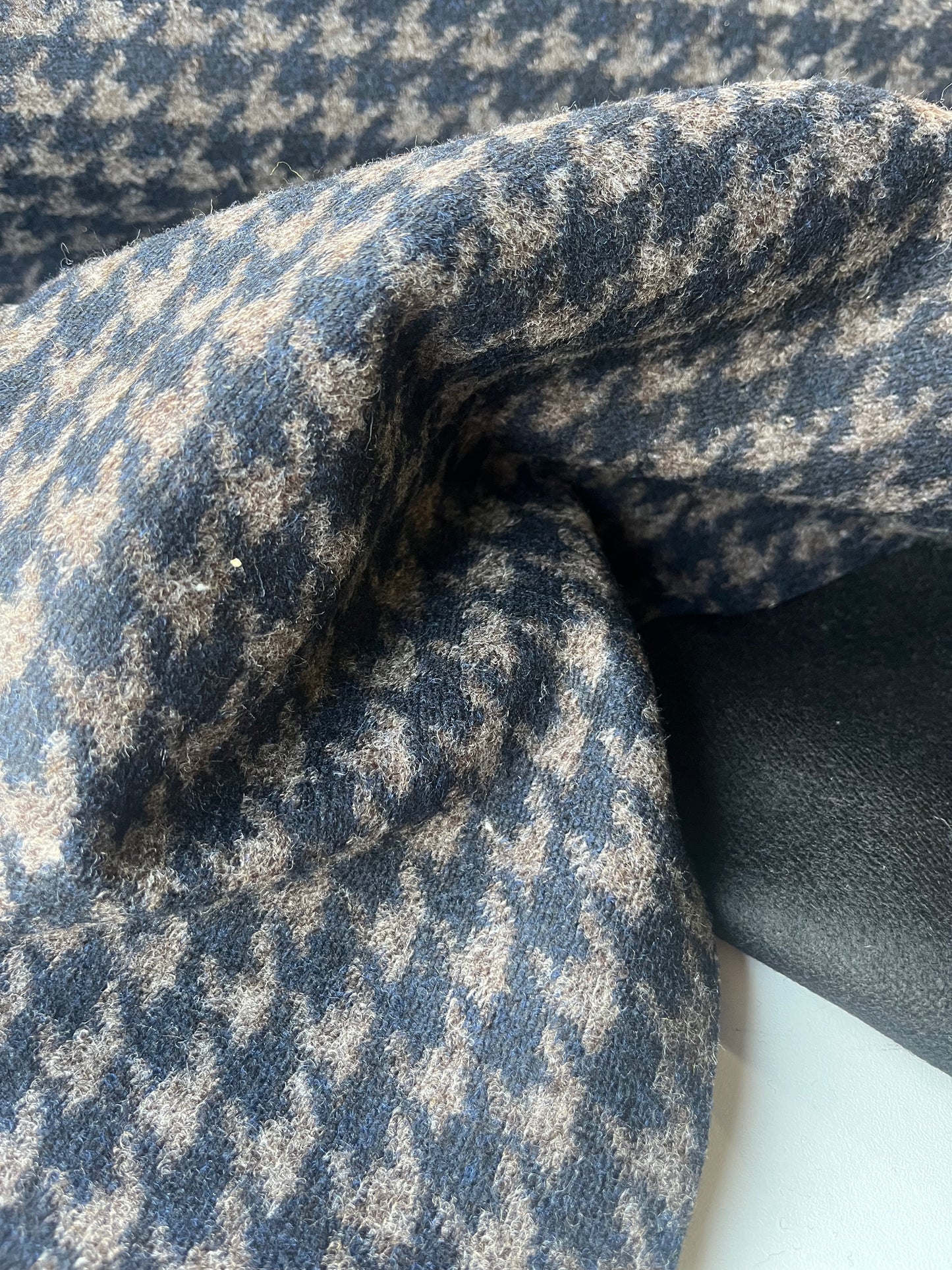 FENIX 008 double face wool/scuba navy/taupe pied de coq