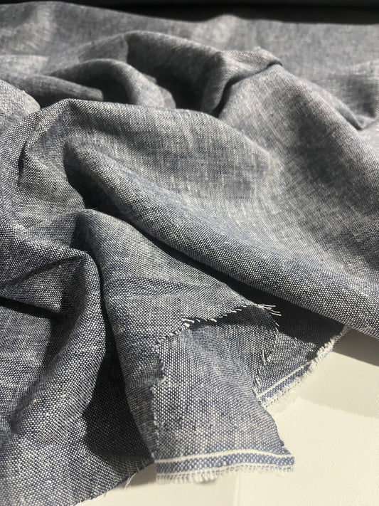 MOIRA 008 washed linen/cotton denim look