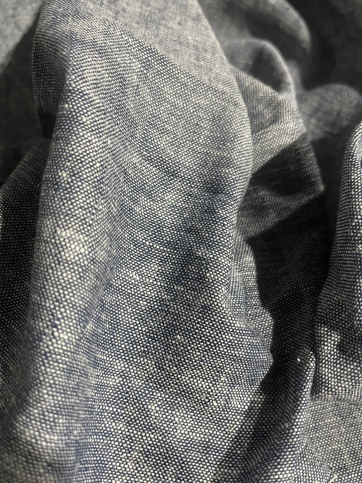 MOIRA 008 washed linen/cotton denim look