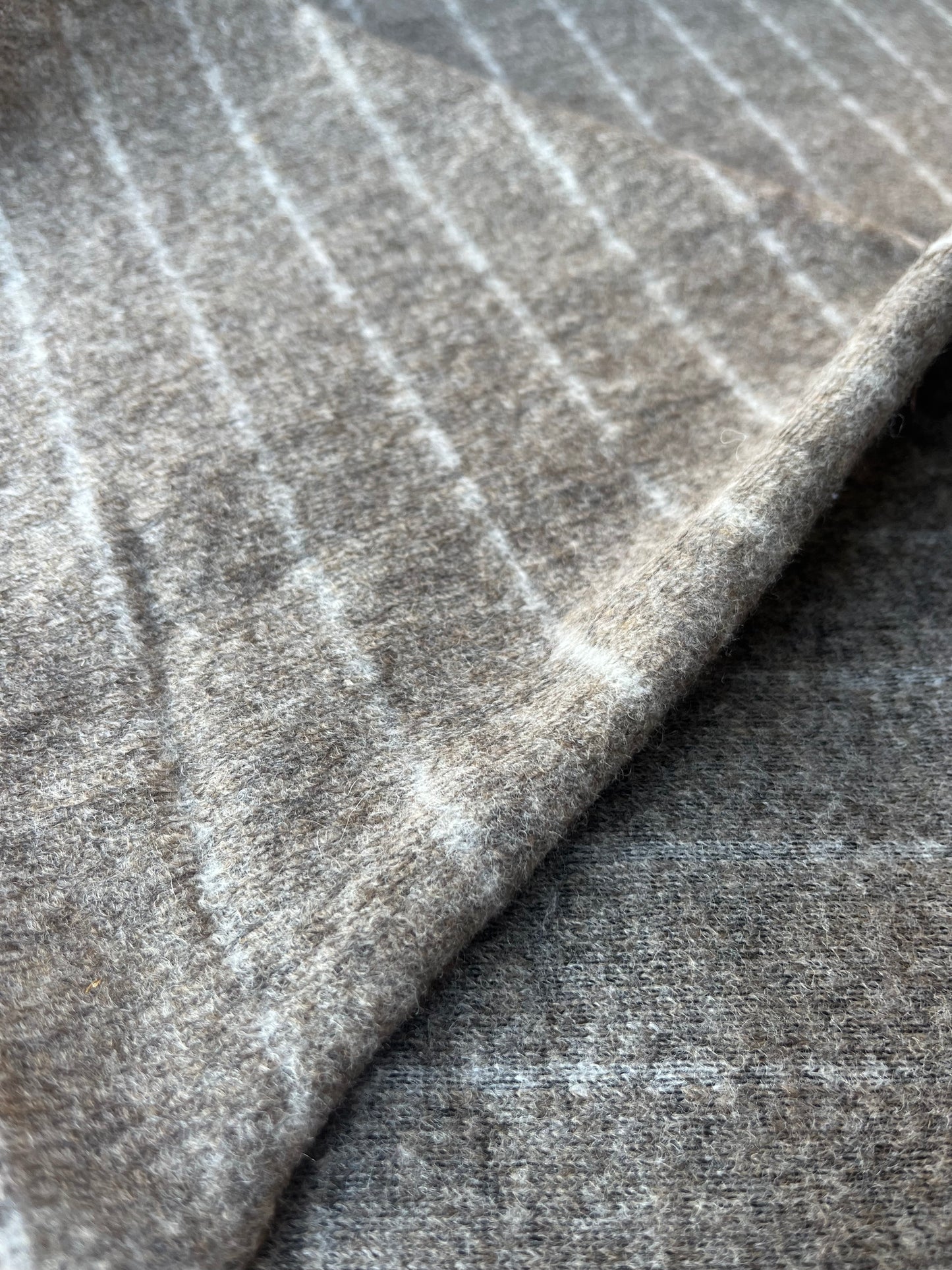 FENIX 010 heavy wool jersey stripes brown/light grey