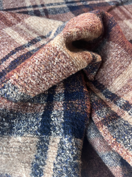 FENIX 011 heavy wool check brique/nvy