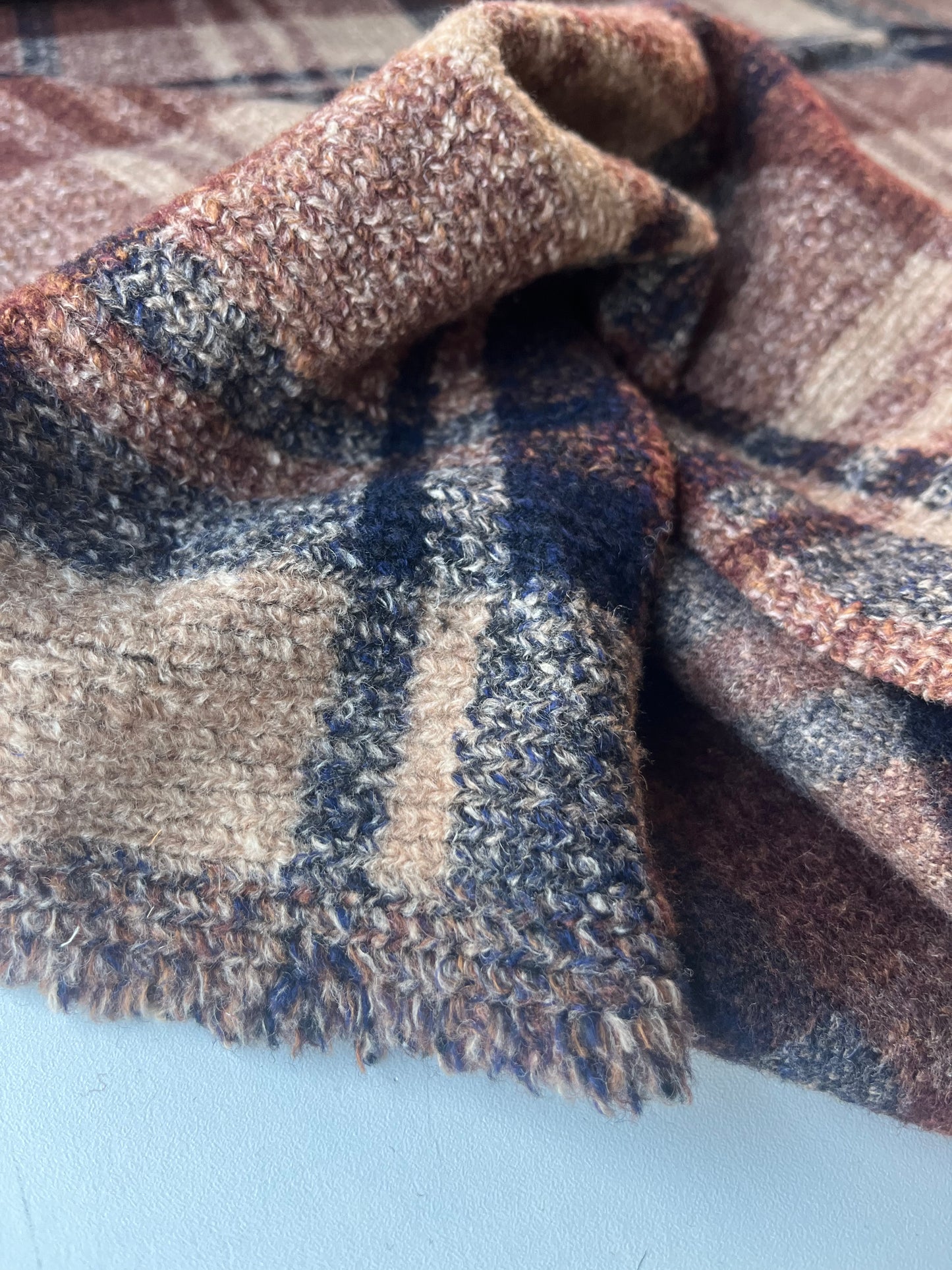 FENIX 011 heavy wool check brique/nvy