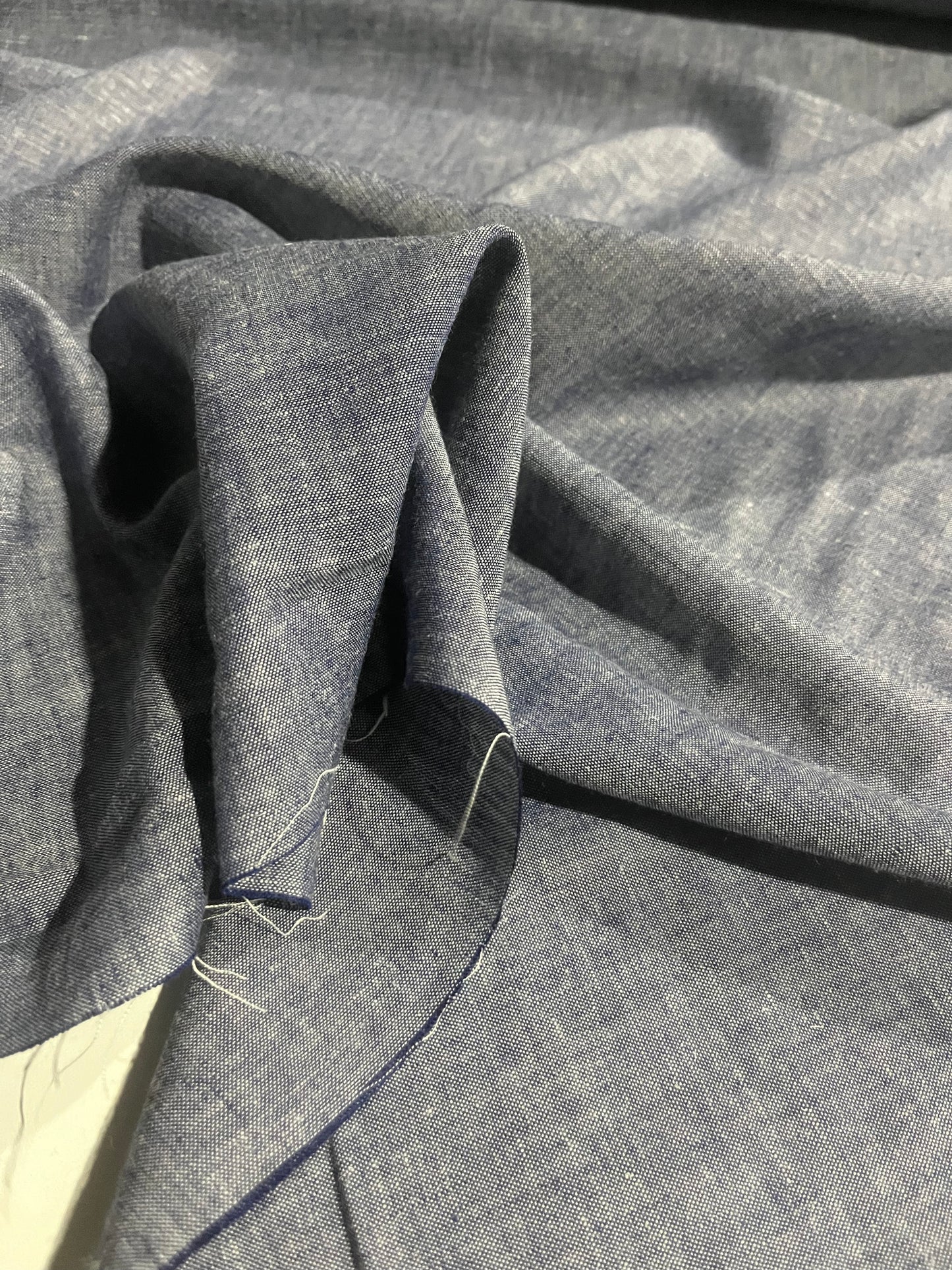 LC MOIRA 009 washed linen/viscose indigo
