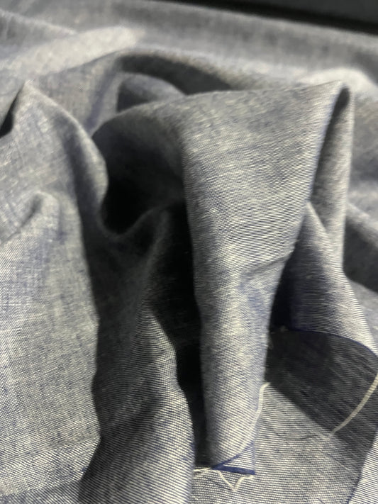 LC MOIRA 009 washed linen/viscose indigo