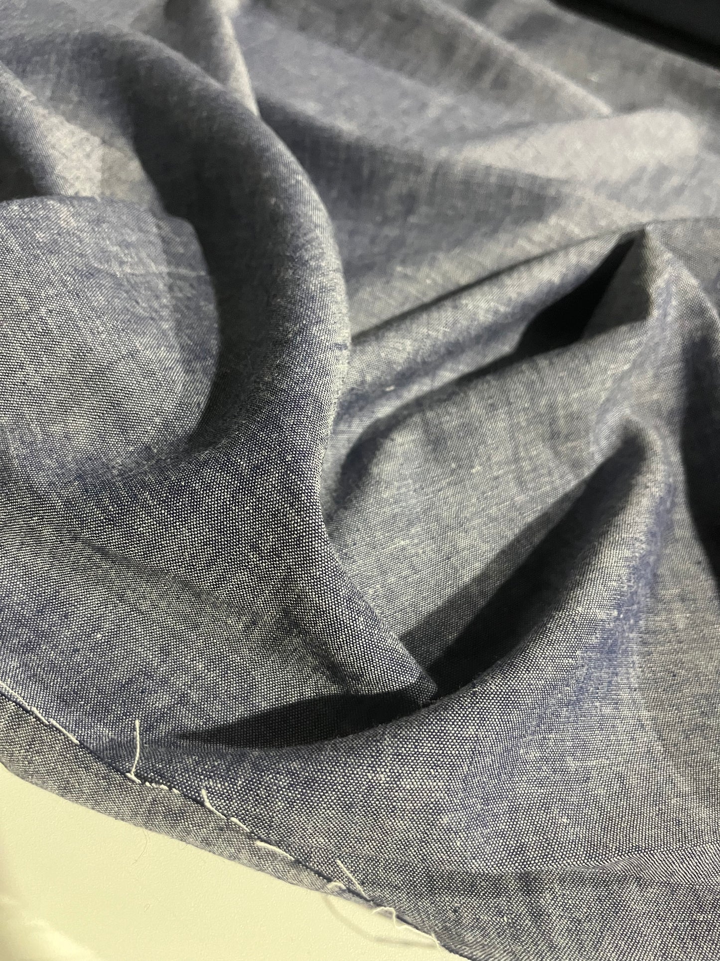 LC MOIRA 009 washed linen/viscose indigo