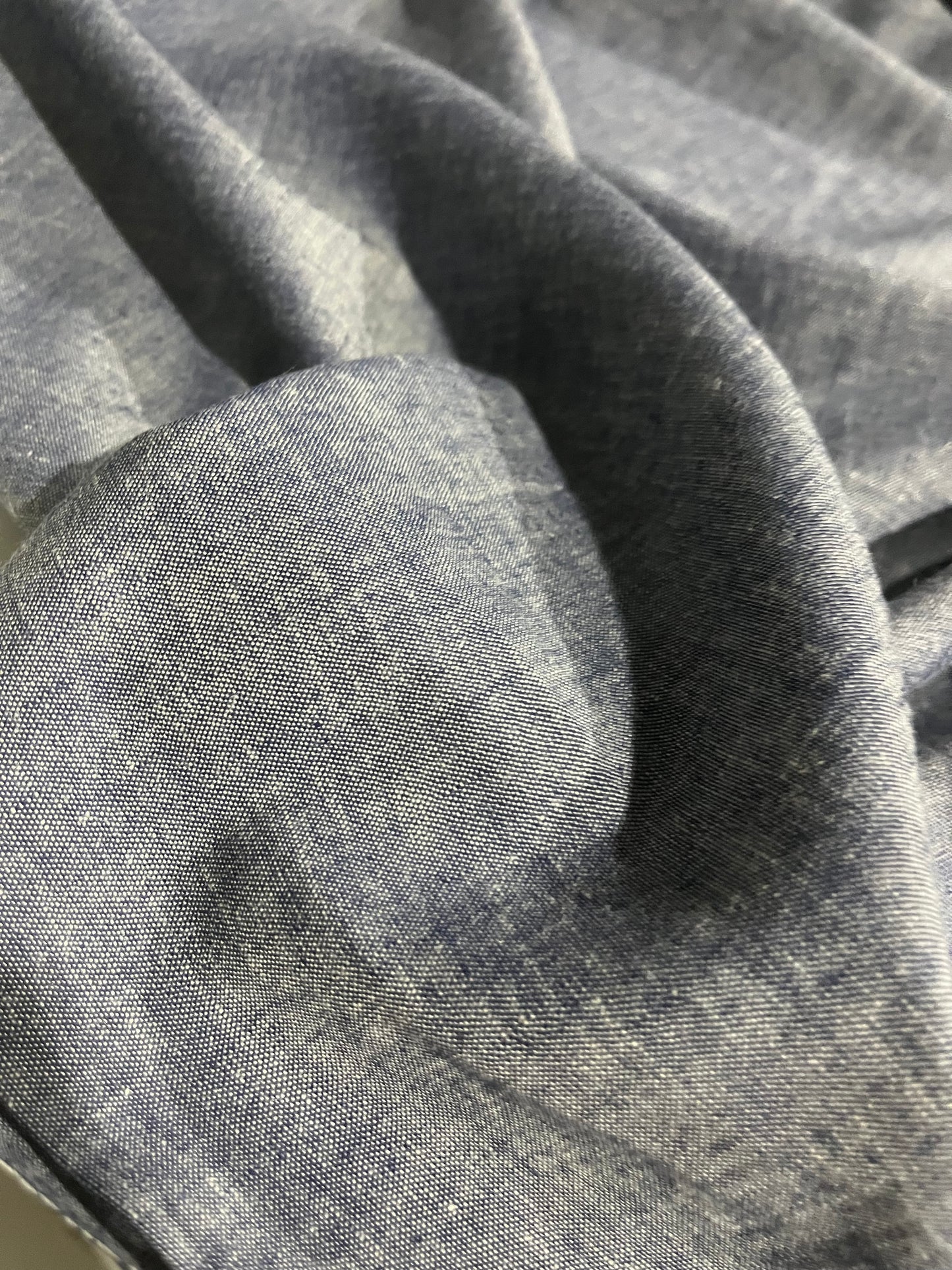 LC MOIRA 009 washed linen/viscose indigo