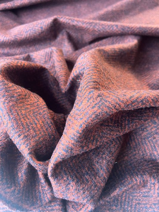 FENIX 013 heavy wool jersey herringbone red/navy
