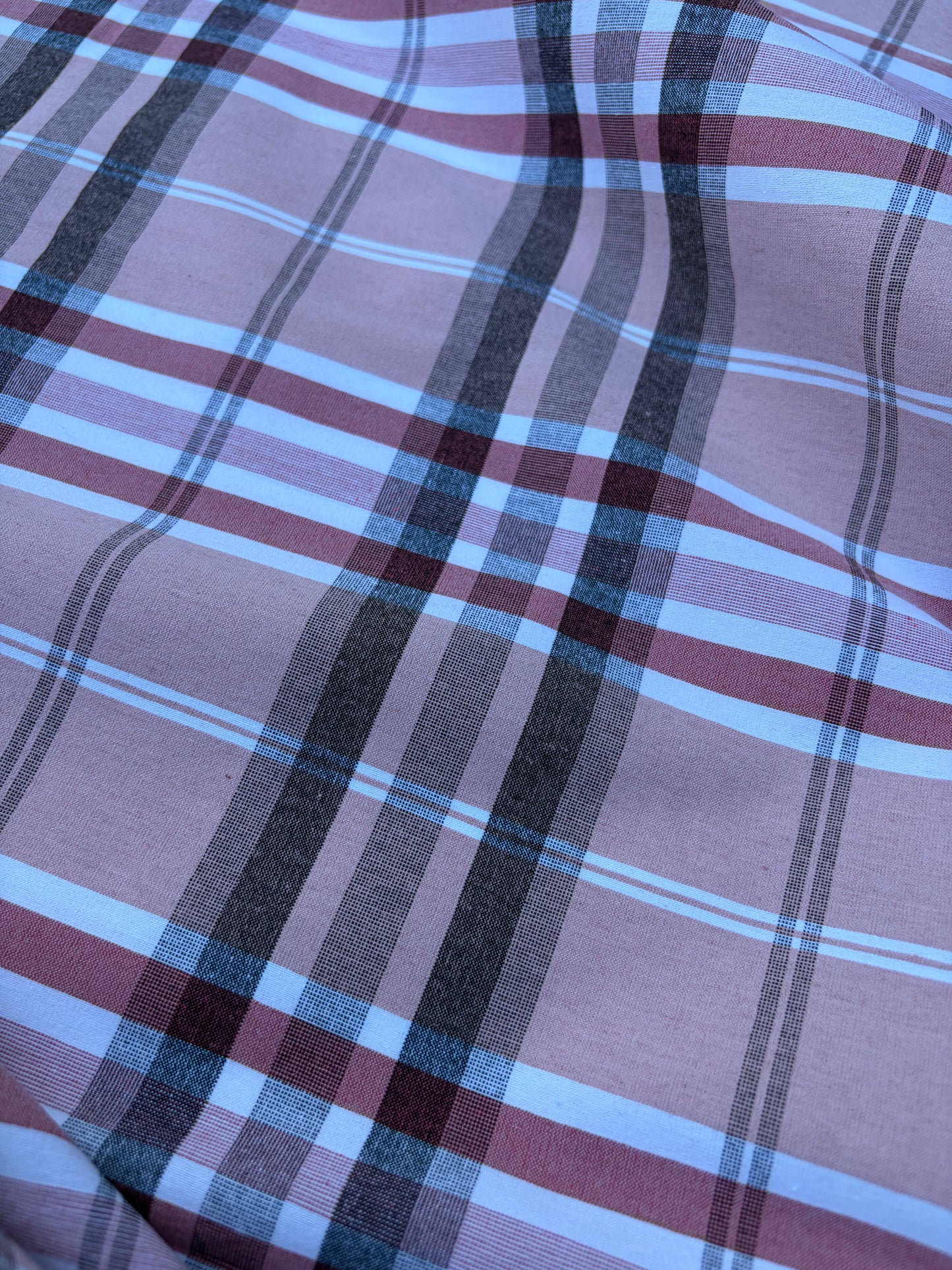 CHARLY 037 soft pink checkered cotton stretch