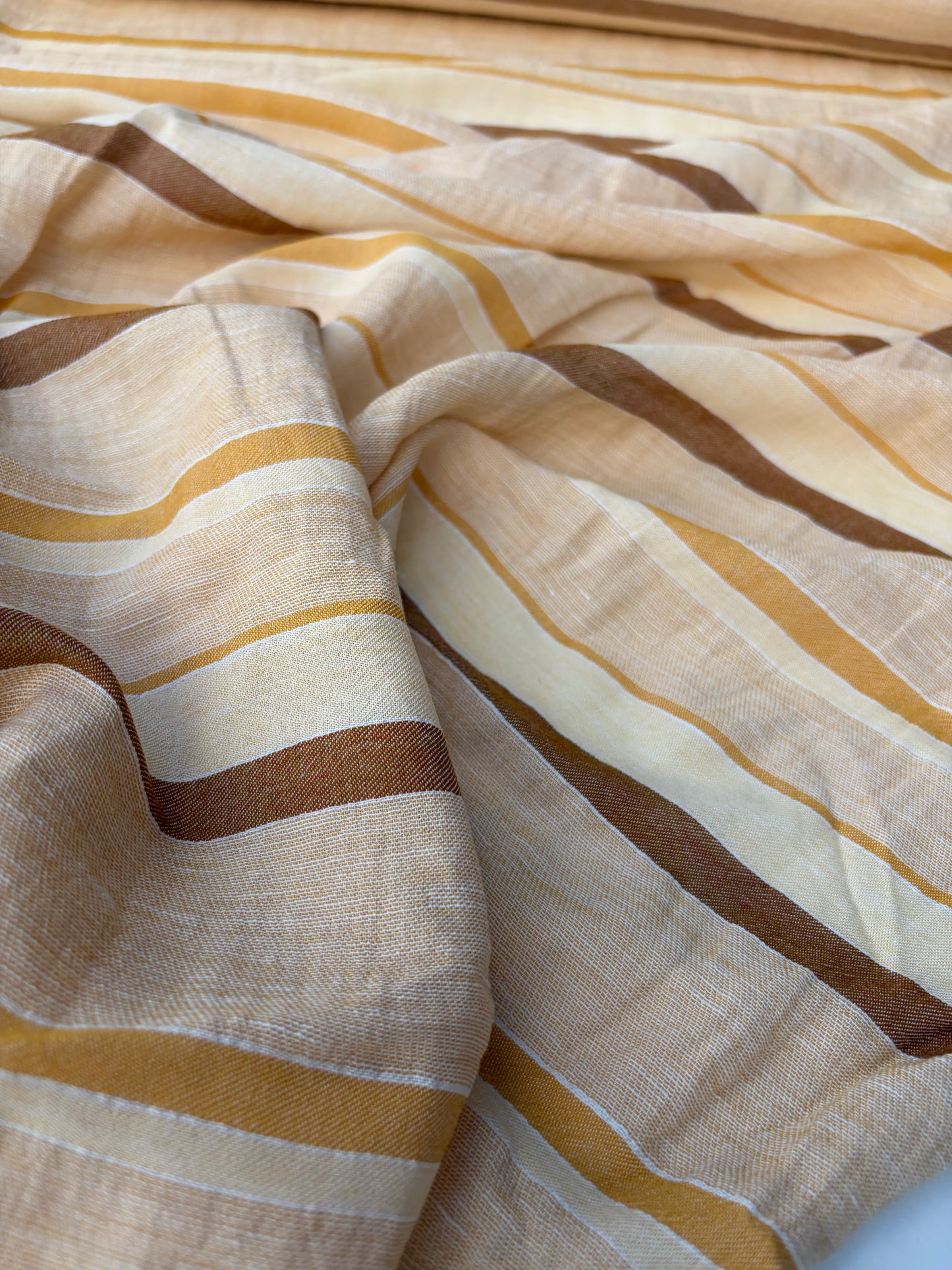 DANTE 027 midweight cotton/linnen jacquard yellow stripe