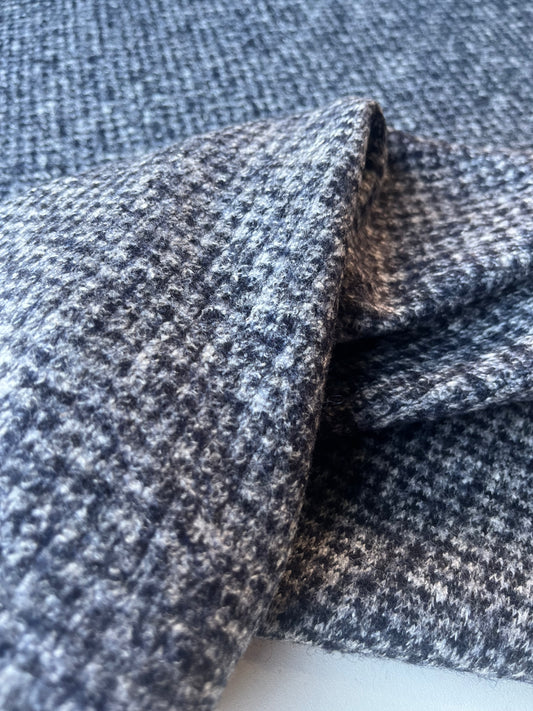 FENIX 014  heavy wool jersey pied de poule black/grey