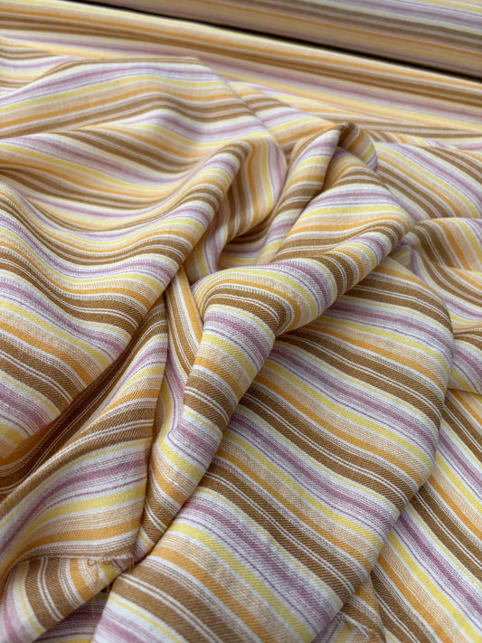 DANTE 028 midweight cotton/linnen jacquard mais rainbow stripe
