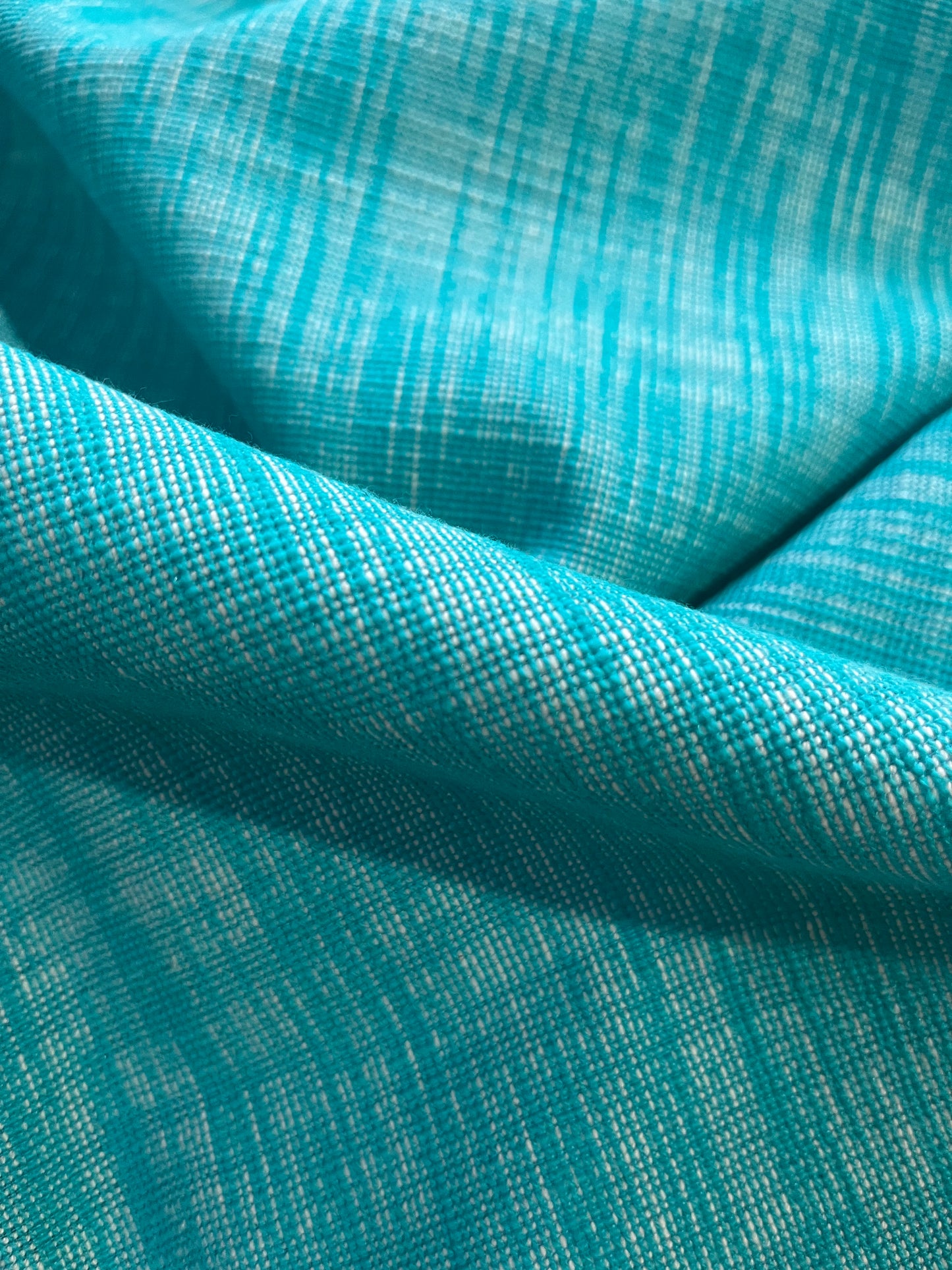 GLADYS 042 heavy linen/cotton chiné turquoise