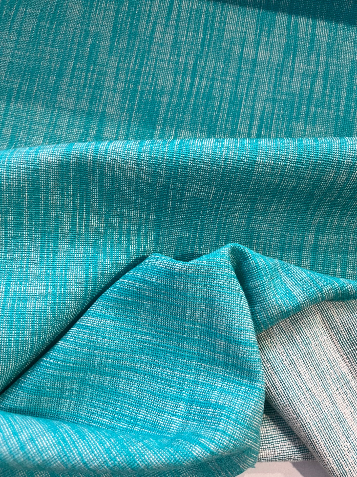 GLADYS 042 heavy linen/cotton chiné turquoise