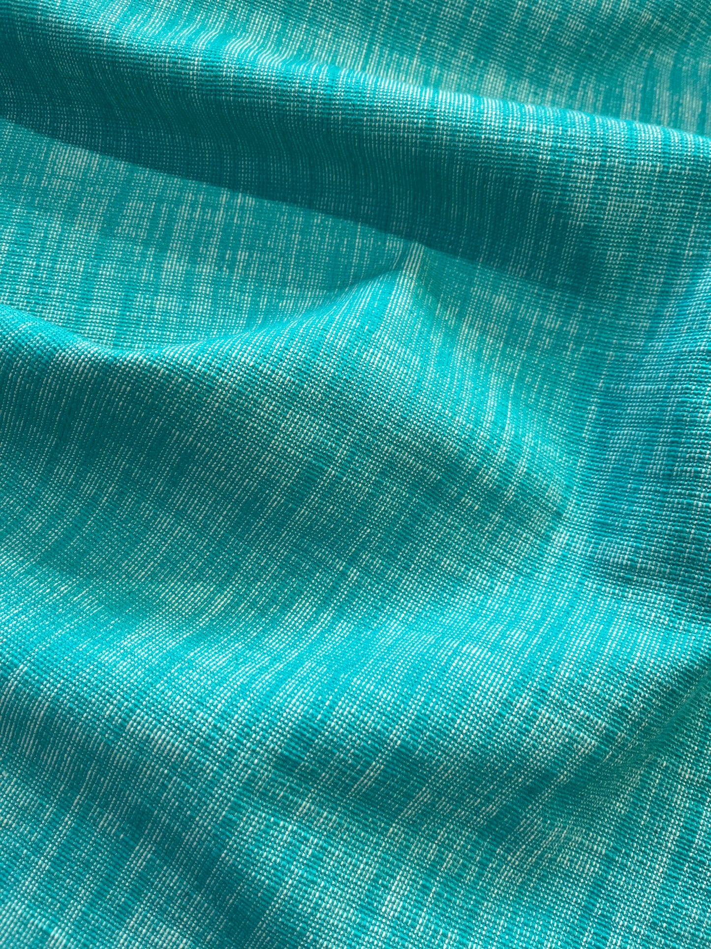 GLADYS 042 heavy linen/cotton chiné turquoise